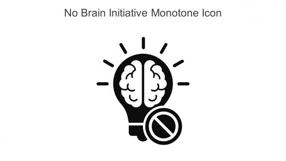 No Brain Initiative Monotone Icon In Powerpoint Pptx Png And Editable Eps Format