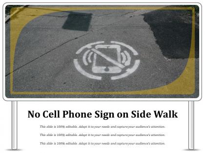 No cell phone sign on side walk