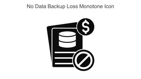 No Data Backup Loss Monotone Icon In Powerpoint Pptx Png And Editable Eps Format