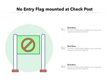 No entry flag mounted at check post