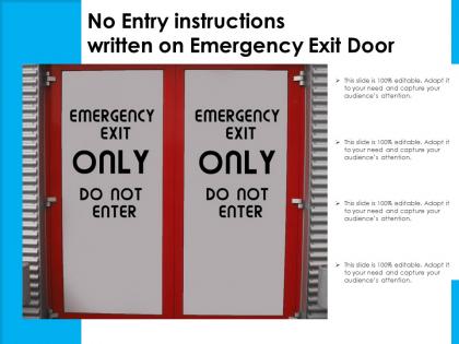 No entry instructions written on emergency exit door