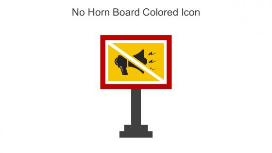 No Horn Board Colored Icon In Powerpoint Pptx Png And Editable Eps Format