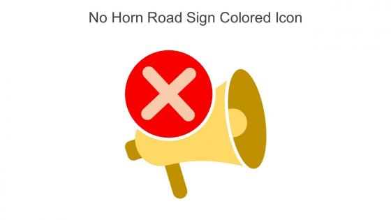 No Horn Road Sign Colored Icon In Powerpoint Pptx Png And Editable Eps Format
