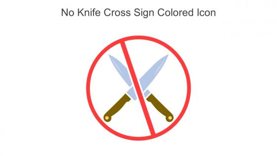 No Knife Cross Sign Colored Icon In Powerpoint Pptx Png And Editable Eps Format