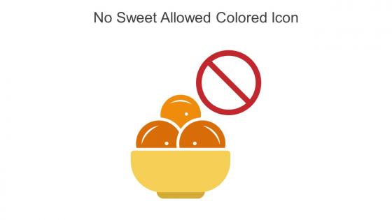 No Sweet Allowed Colored Icon In Powerpoint Pptx Png And Editable Eps Format