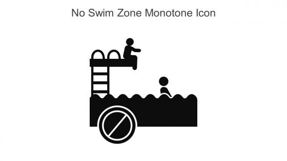 No Swim Zone Monotone Icon In Powerpoint Pptx Png And Editable Eps Format