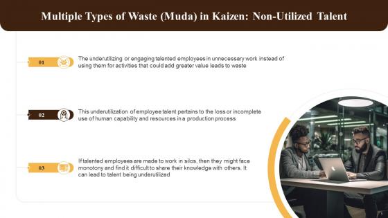 No Utilized Talent As Type Of Waste In Kaizen Training Ppt
