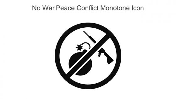 No War Peace Conflict Monotone Icon In Powerpoint Pptx Png And Editable Eps Format