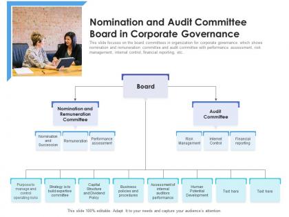 Nomination and audit committee board in corporate governance