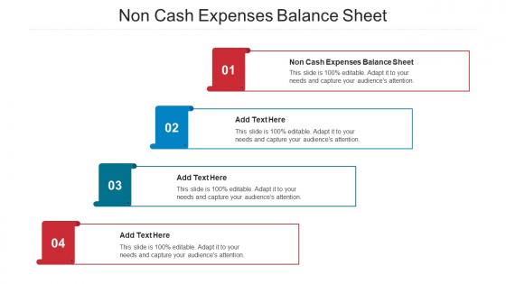 Non Cash Expenses Balance Sheet Ppt Powerpoint Presentation Icon Professional Cpb