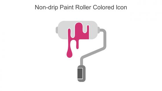 Non Drip Paint Roller Colored Icon In Powerpoint Pptx Png And Editable Eps Format