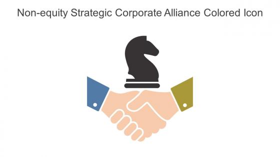 Non Equity Strategic Corporate Alliance Colored Icon In Powerpoint Pptx Png And Editable Eps Format