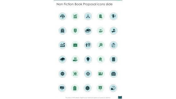 Non Fiction Book Proposal Icons Slide One Pager Sample Example Document