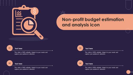 Non Profit Budget Estimation And Analysis Icon