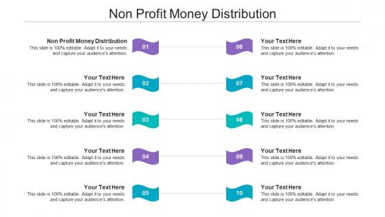Non Profit Money Distribution Ppt Powerpoint Presentation Portfolio Format Cpb