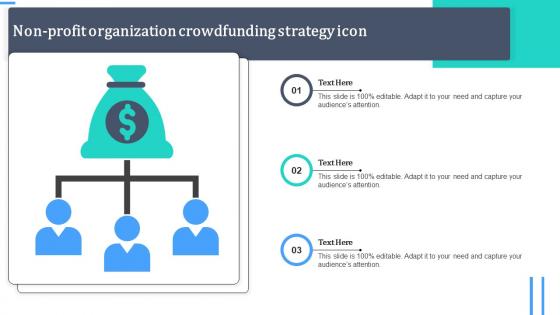 Non Profit Organization Crowdfunding Strategy Icon