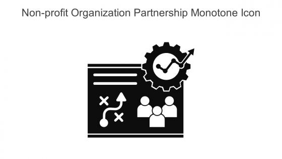 Non Profit Organization Partnership Monotone Icon In Powerpoint Pptx Png And Editable Eps Format