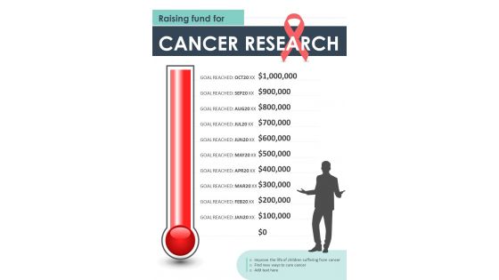 Non Profit Organizations Fund Raising Goal For Cancer Project