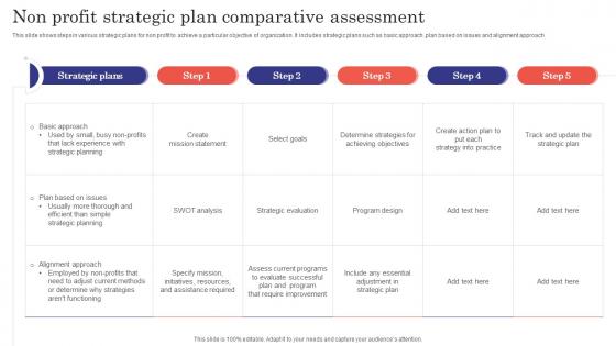 Non Profit Strategic Plan Comparative Assessment