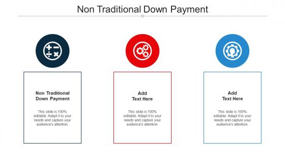 Non Traditional Down Payment Ppt Powerpoint Presentation Styles Good Cpb