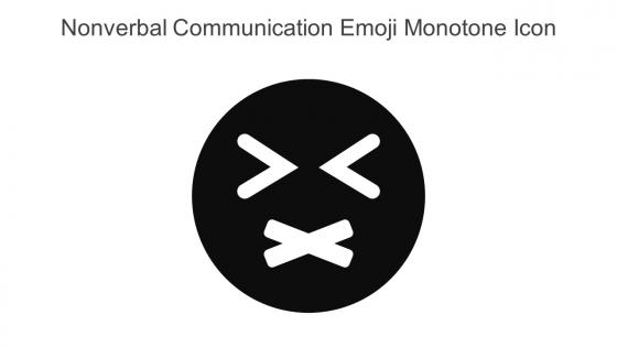 Nonverbal Communication Emoji Monotone Icon In Powerpoint Pptx Png And Editable Eps Format