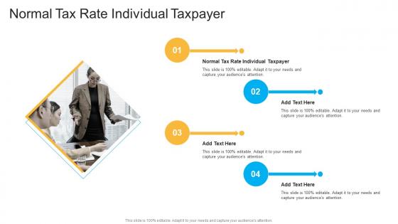 Normal Tax Rate Individual Taxpayer In Powerpoint And Google Slides Cpb