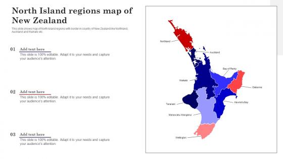 North Island Regions Map Of New Zealand