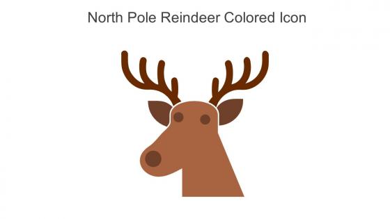 North Pole Reindeer Colored Icon In Powerpoint Pptx Png And Editable Eps Format