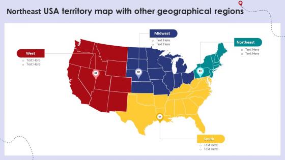 Northeast USA Territory Map With Other Geographical Regions