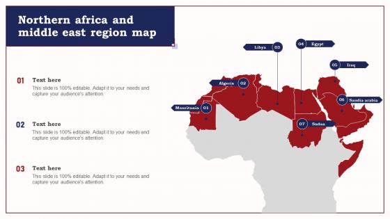 Northern Africa And Middle East Region Map