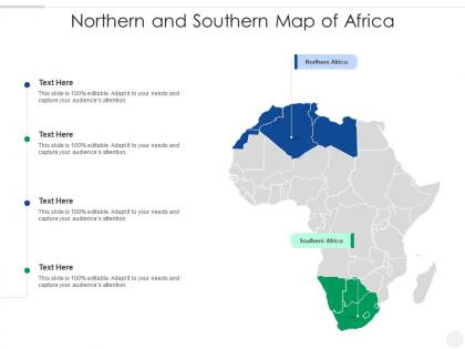 Northern and southern map of africa