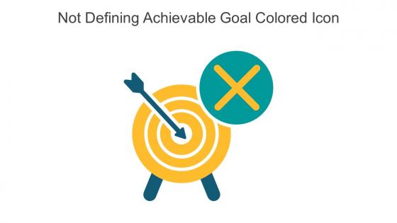 Not Defining Achievable Goal Colored Icon In Powerpoint Pptx Png And Editable Eps Format