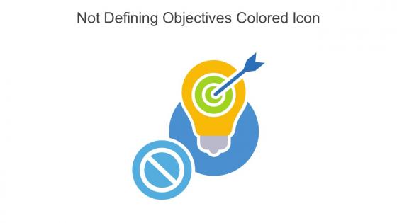 Not Defining Objectives Colored Icon In Powerpoint Pptx Png And Editable Eps Format