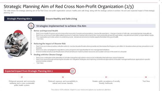Not for profit organization strategies to achieve goals planning aim of red cross