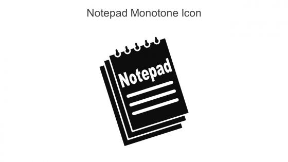 Notepad Monotone Icon In Powerpoint Pptx Png And Editable Eps Format
