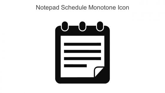 Notepad Schedule Monotone Icon In Powerpoint Pptx Png And Editable Eps Format