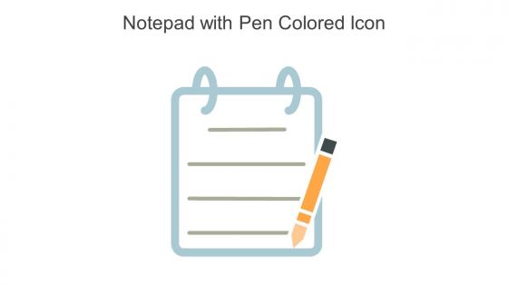 Notepad With Pen Colored Icon In Powerpoint Pptx Png And Editable Eps Format