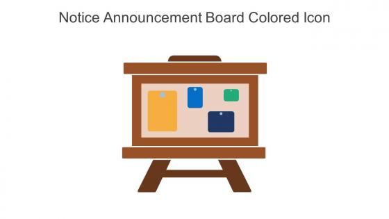 Notice Announcement Board Colored Icon In Powerpoint Pptx Png And Editable Eps Format