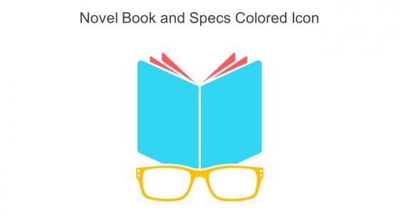 Novel Book And Specs Colored Icon In Powerpoint Pptx Png And Editable Eps Format