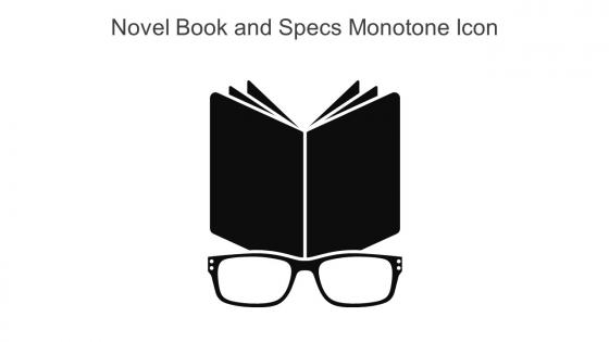 Novel Book And Specs Monotone Icon In Powerpoint Pptx Png And Editable Eps Format