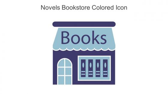 Novels Bookstore Colored Icon In Powerpoint Pptx Png And Editable Eps Format
