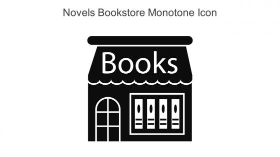 Novels Bookstore Monotone Icon In Powerpoint Pptx Png And Editable Eps Format