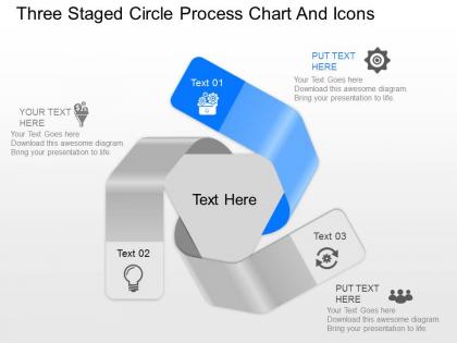Nq three staged circle process chart and icons powerpoint template