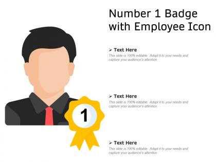 Number 1 badge with employee icon