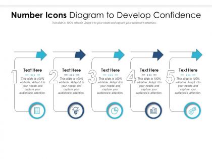 Number icons diagram to develop confidence infographic template