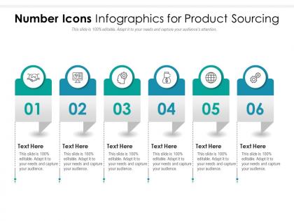 Number icons for product sourcing infographic template