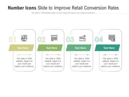 Number icons slide to improve retail conversion rates infographic template