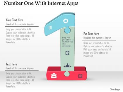 Number one with internet apps powerpoint template