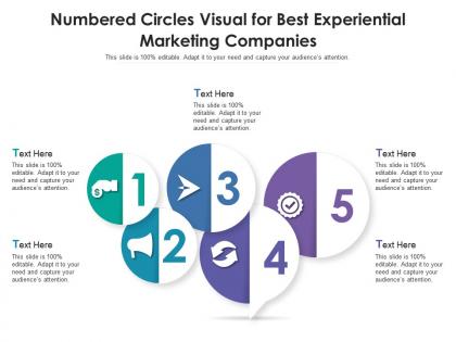 Numbered circles visual for best experiential marketing companies infographic template