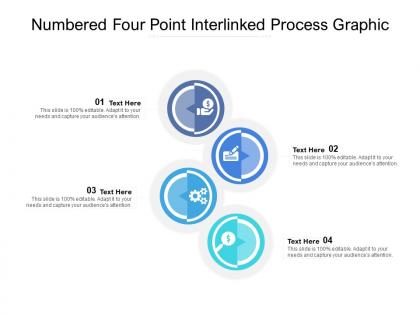 Numbered four point interlinked process graphic